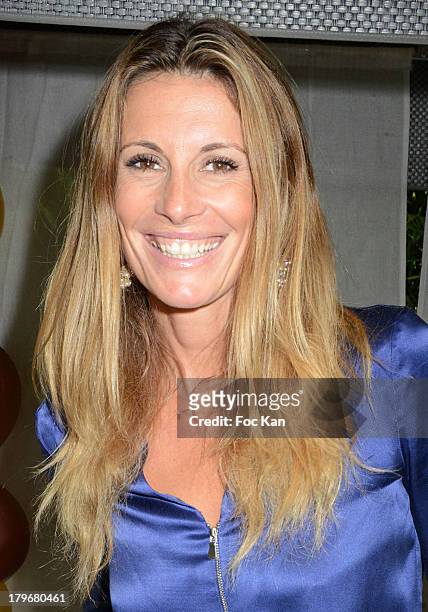 Former Miss France 1998/ TV presenter Sophie Thalmann attends the Duo Delice Dog Food Launch Party at 6 Mandel on September 6, 2013 in Paris, France.