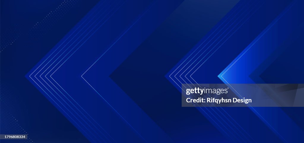 Modern dark blue gradient papercut geometric abstract background design