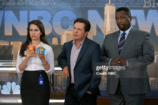 Season:1 -- Pictured: Ana Nogueira as Kay, Michael J. Fox as Mike Henry, Wendell Pierce as Harris --