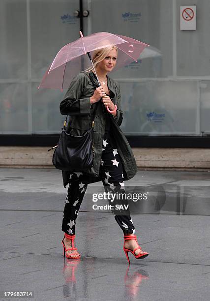Fearne Cotton pictured leaving the BBC studios on September 6, 2013 in London, England.