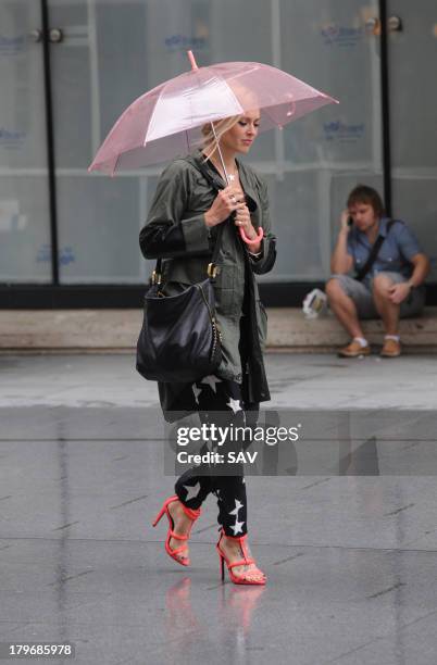 Fearne Cotton pictured leaving the BBC studios on September 6, 2013 in London, England.