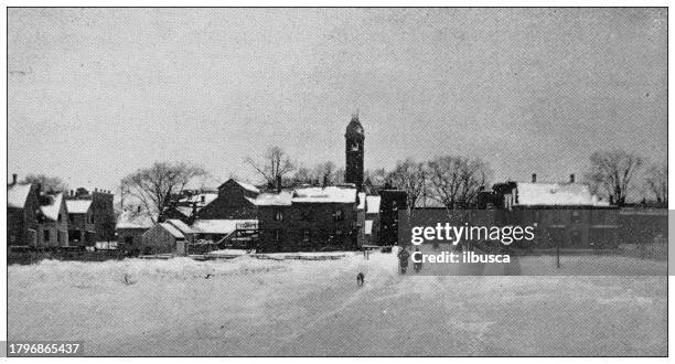antique image of hampden county, massachusetts: springfield, bond street - bond street london stock illustrations