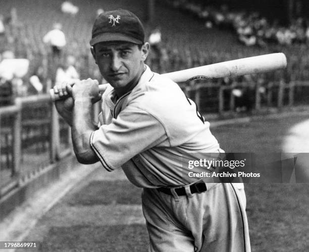 Portrait of Phil Weintraub , First Baseman and Outfielder for the New York Giants during the Major League Baseball National League season circa May...