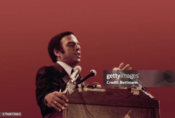 Andrew Young, United States Ambassador to the United Nations, speaking at the Progressive Baptist Convention in Los Angeles, August 11th 1978.