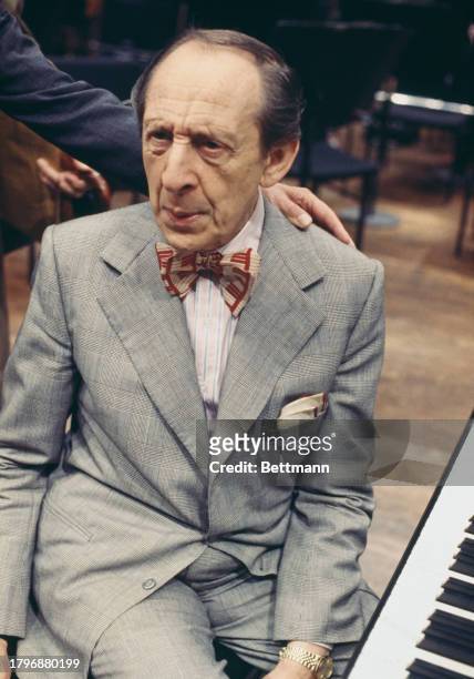 Russian-born American classical pianist Vladimir Horowitz during a rehearsal for an NBC television special in New York, September 24th 1978.
