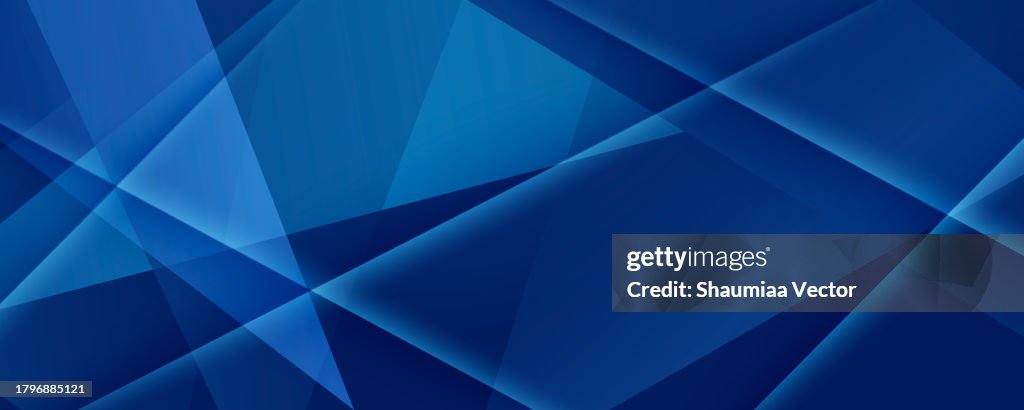 Modern Dark Blue Gradient Geometric Triangle Polygonal Abstract ...