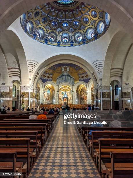 sanctuary of our lady of lourdes - our lady of lourdes stock pictures, royalty-free photos & images