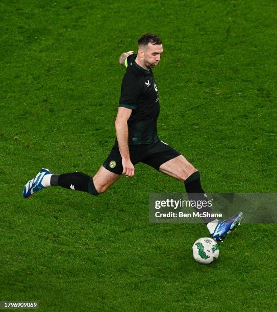 Dublin , Ireland - 21 November 2023; Shane Duffy of Republic of Ireland during the international friendly match between Republic of Ireland and New...