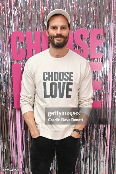 Jamie Dornan attends the launch of the 2023 Choose Love pop-up shop for Help Refugees on Carnaby Street on November 22, 2023 in London, England.