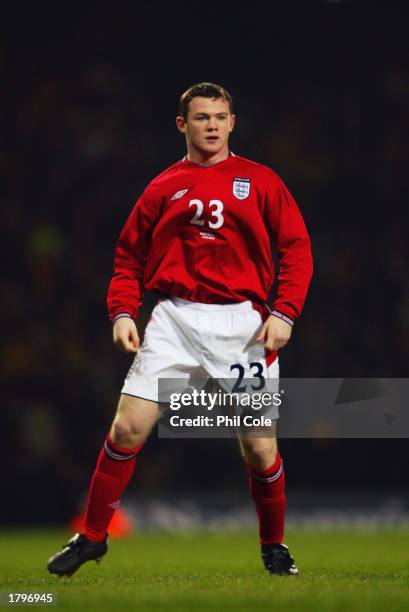 Wayne Rooney of England during the International Friendly match between England and Australia held on February 12, 2003 at Upton Park, in London....