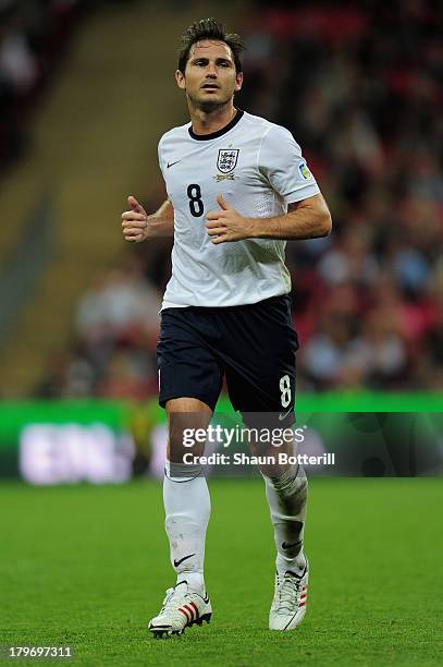Frank Lampard of England in action during the FIFA 2014 World Cup Qualifying Group H match between England and Moldova at Wembley Stadium on...