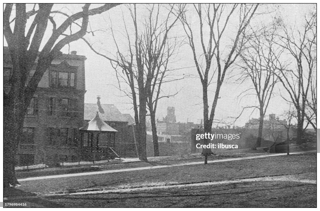 Antique image of Hampden County, Massachusetts: Springfield, View from Merrick Park
