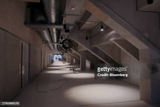An access corridor at the Porte de La Chapelle Arena, also known as the Adidas Arena, in the La Chapelle district of Paris, France, on Tuesday, Nov....