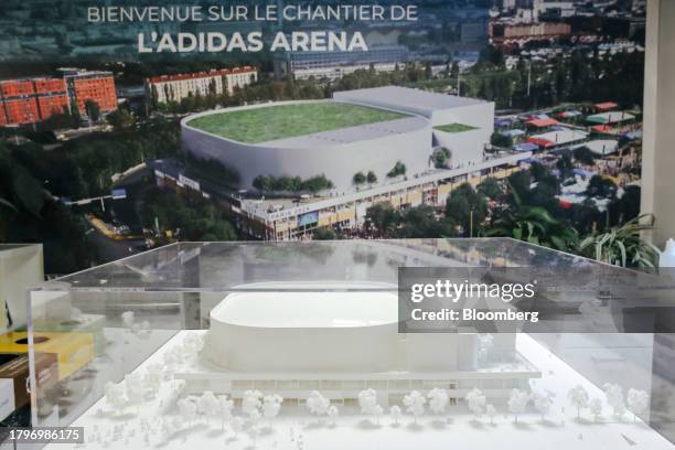 Model of the venue inside the Porte de La Chapelle Arena, also known as the Adidas Arena, in the La Chapelle district of Paris, France, on Tuesday,...