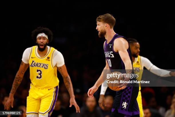 Domantas Sabonis of the Sacramento Kings at Crypto.com Arena on November 15, 2023 in Los Angeles, California. NOTE TO USER: User expressly...