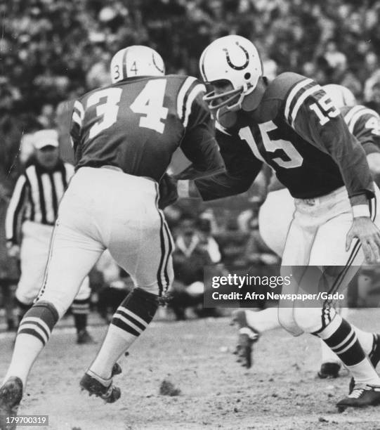 This game between the Colts and Falcons was held on December 1, 1968 at Memorial Stadium as part of the regular season schedule, Baltimore, Maryland,...