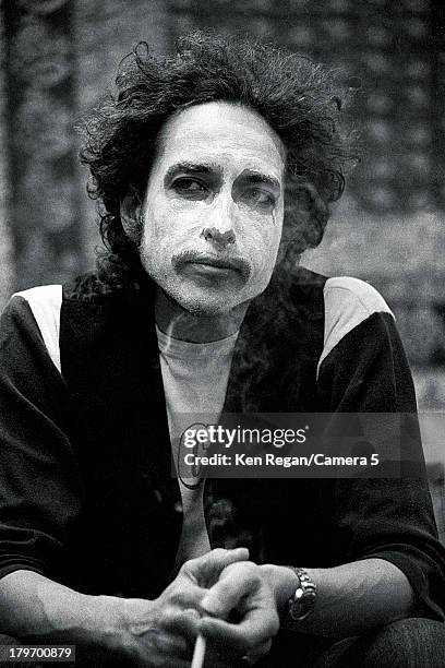 Musician Bob Dylan is photographed during the Rolling Thunder Revue in November 1975 in Durham, New Hampshire. CREDIT MUST READ: Ken Regan/Camera 5...