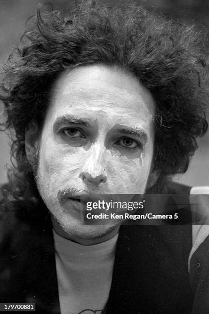 Musician Bob Dylan is photographed during the Rolling Thunder Revue in November 1975 in Durham, New Hampshire. CREDIT MUST READ: Ken Regan/Camera 5...