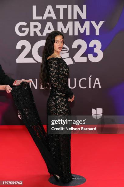 Rosalía attends The 24th Annual Latin Grammy Awards on November 16, 2023 in Seville, Spain.