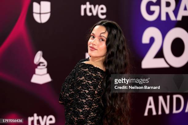 Rosalía attends The 24th Annual Latin Grammy Awards on November 16, 2023 in Seville, Spain.