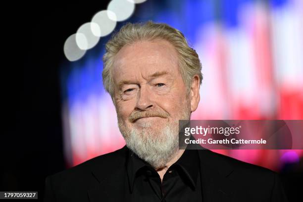 Ridley Scott attends the "Napoleon" UK Premiere at Odeon Luxe Leicester Square on November 16, 2023 in London, England.