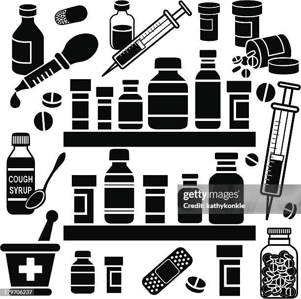 medicine cabinet - bathroom cabinet stock illustrations