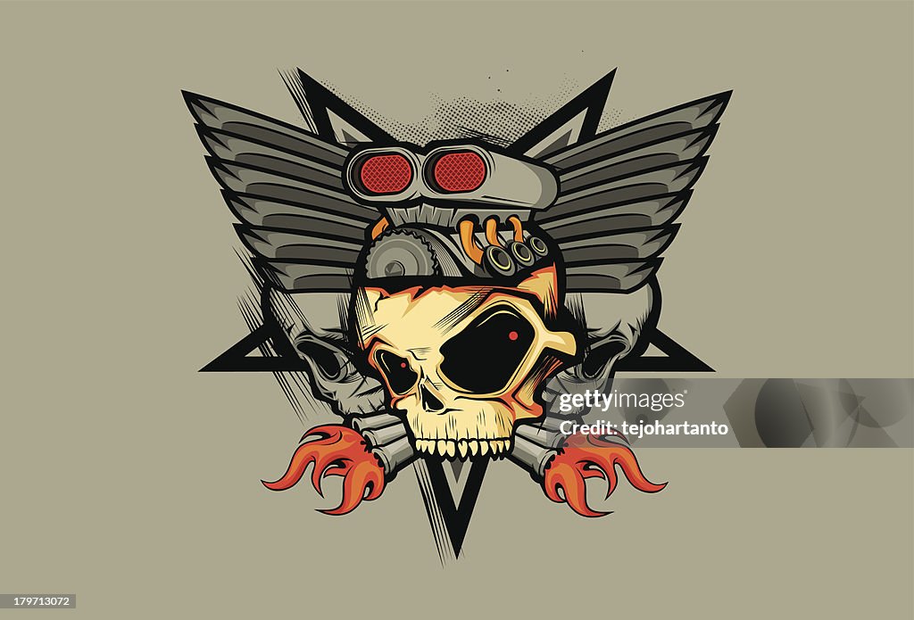 Skull With Turbo Engine High-Res Vector Graphic - Getty Images Skull With Turbo Engine High-Res Vector Graphic - Getty Images