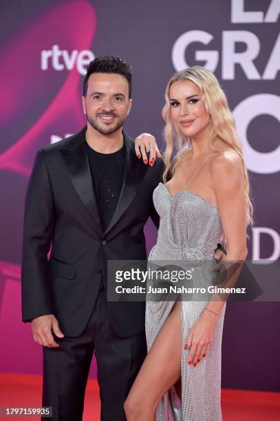 Luis Fonsi and Águeda López attend the 24th Annual Latin GRAMMY Awards at FIBES Conference and Exhibition Centre on November 16, 2023 in Seville,...