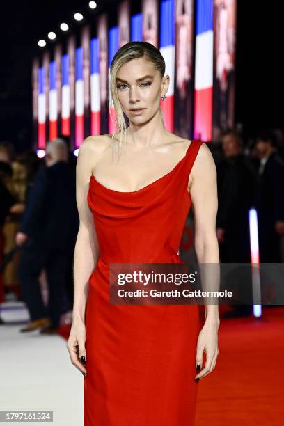 Vanessa Kirby attends the "Napoleon" UK Premiere at Odeon Luxe Leicester Square on November 16, 2023 in London, England.