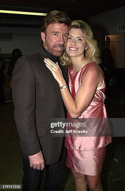 Chuck Norris & Gena Norris during Stunt Awards.