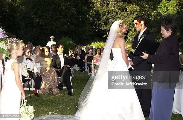 Melissa Caulfield and David Tuchman during David Tuchman and Melissa Caulfield Wedding, 2001.