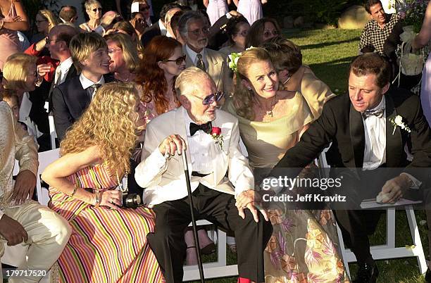 Hayley Mills, Sir John Mills, Juliet Mills and Maxwell Caullfield