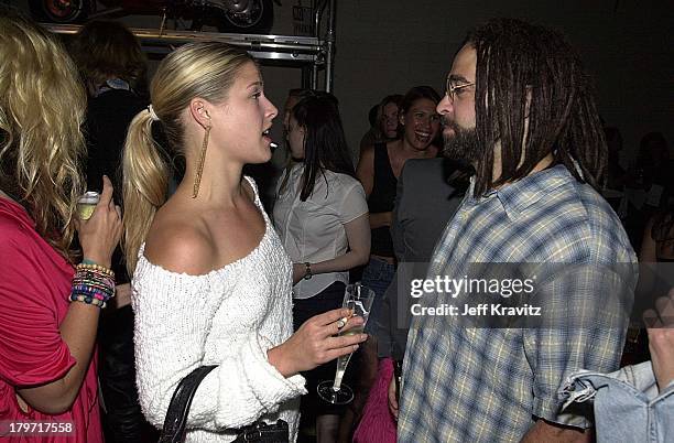 Ali Larter and Adam Duritz during Vespa Scooter Party in Hollywood, California.