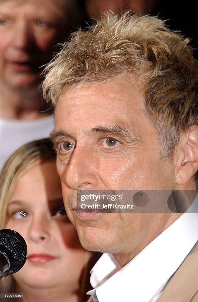 Al Pacino & daughter Julia during Simone Premiere at National Theatre