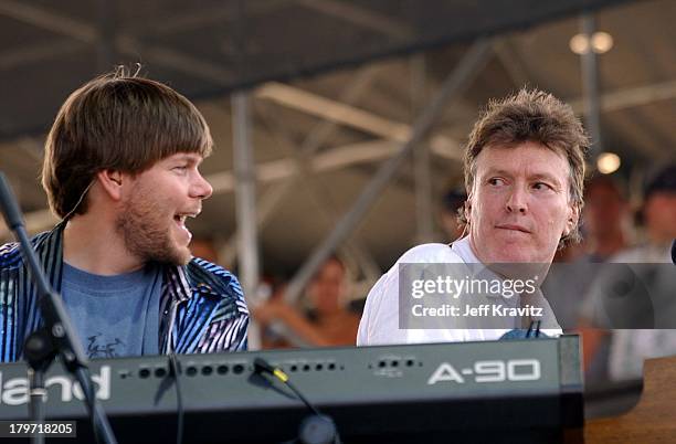 Kyle Hollingsworth & Steve Winwood during Bonnaroo Music Festival in Manchester, Tennessee, United States.