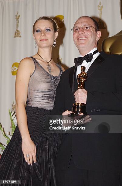 Gwyneth Paltrow and Akiva Goldsmith during The 74th Annual Academy Awards - Press Room at Kodak Theater in Hollywood, California, United States.