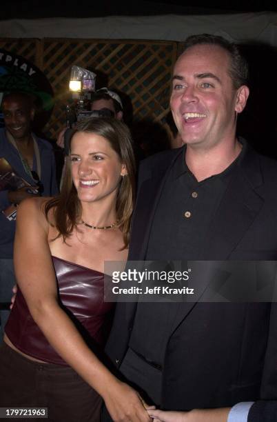 Kelly Wiglesworth & Richard Hatch during Survivor finale party at Television City in Los Angeles, California, United States.