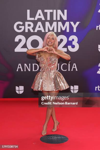 Karol G attends The 24th Annual Latin Grammy Awards on November 16, 2023 in Seville, Spain.