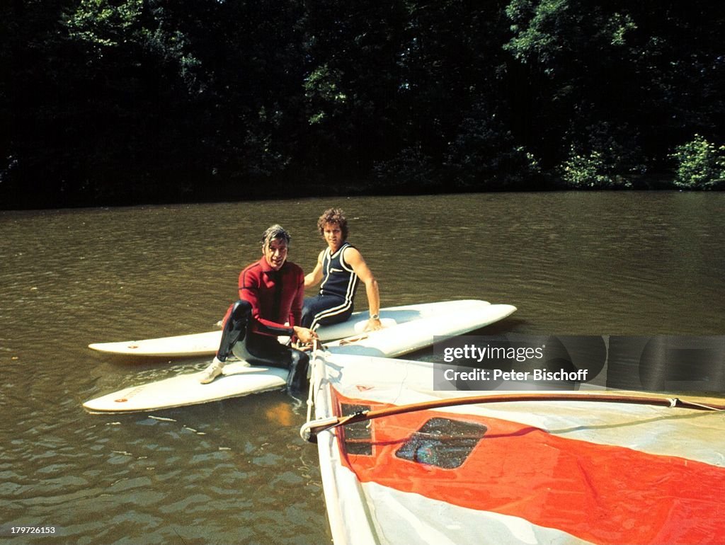 Rudi Carrell, Michael Schanze (v.l.n.r.), Homestory, Wachendorf,