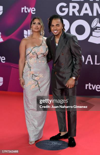 Taina Marie Melendez and Ozuna attend the 24th Annual Latin GRAMMY Awards at FIBES Conference and Exhibition Centre on November 16, 2023 in Seville,...