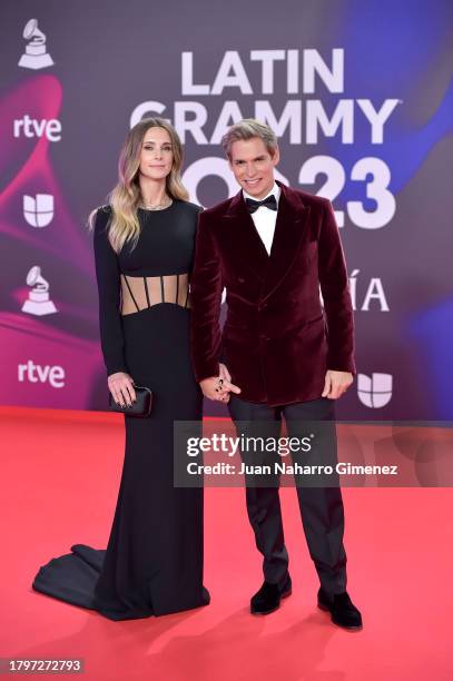 Astrid Klisans and Carlos Baute attend the 24th Annual Latin GRAMMY Awards at FIBES Conference and Exhibition Centre on November 16, 2023 in Seville,...
