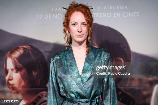 Rebeca Sala attends the Madrid premiere of "Amanece" at Cine Palacio de la Prensa on November 16, 2023 in Madrid, Spain.