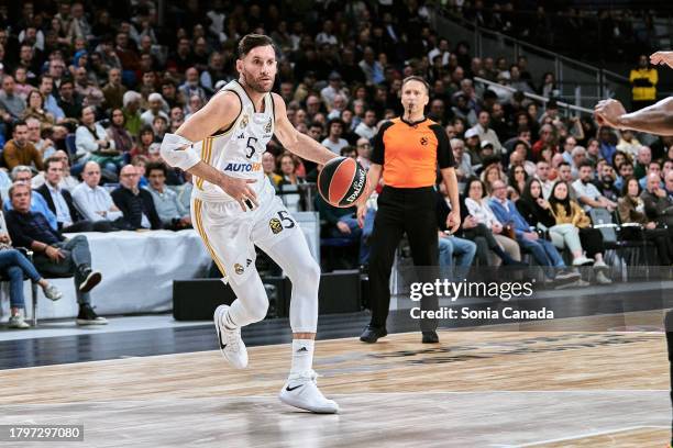 Rudy Fernandez of Real Madrid in action during the Turkish Airlines EuroLeague Regular Season Round 9 game between Real Madrid and AS Monaco at...