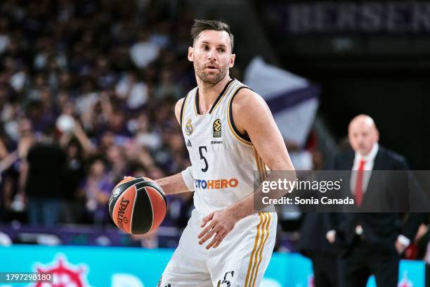 Rudy Fernandez of Real Madrid in action during the Turkish Airlines EuroLeague Regular Season Round 9 game between Real Madrid and AS Monaco at...