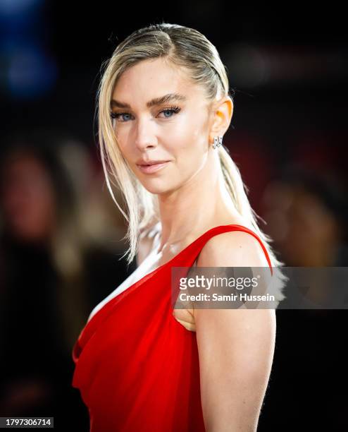 Vanessa Kirby attends the "Napoleon" UK Premiere at Odeon Luxe Leicester Square on November 16, 2023 in London, England.