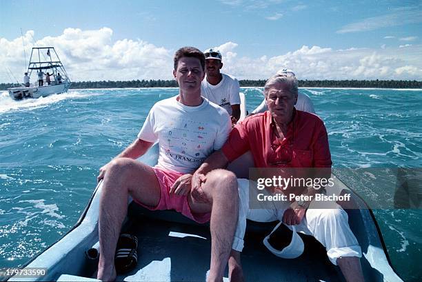 Günter Pfitzmann mit Sohn Robert ,;Domikanischen Republik / Karibik 1997,