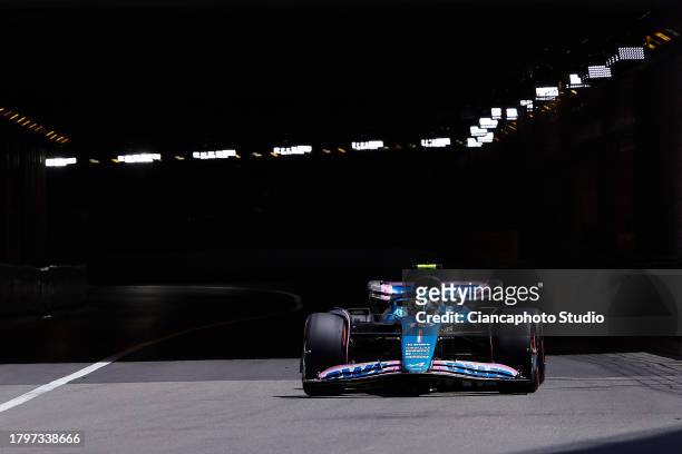 Pierre Gasly of France and BWT Alpine F1 Team drives on track during qualifying ahead of the F1 Grand Prix of Monaco at Circuit de Monaco on May 27,...