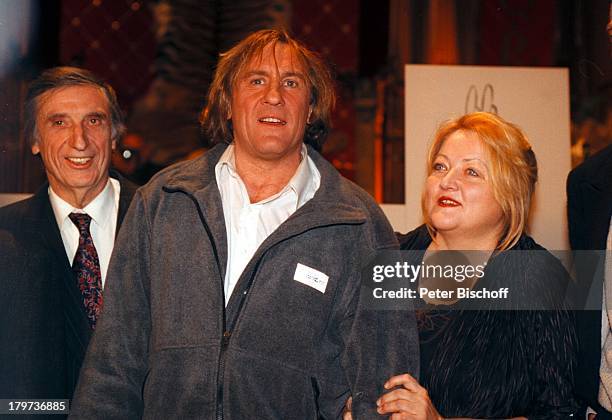 Herbert Fux, Gerard Depardieu, Marianne;Sägebrecht, Bavaria -Film "Asterix und;Obelix gegen Cesar", München,