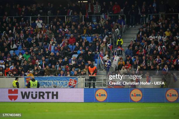 General view inside the stadium during the UEFA EURO 2024 European qualifier match between Slovakia and Iceland at Narodny futbalovy stadion on...