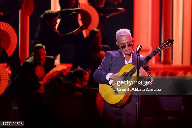 Alejandro Sanz performs onstage during the 23rd Annual Latin GRAMMY Awards at FIBES Conference and Exhibition Centre on November 16, 2023 in Seville,...